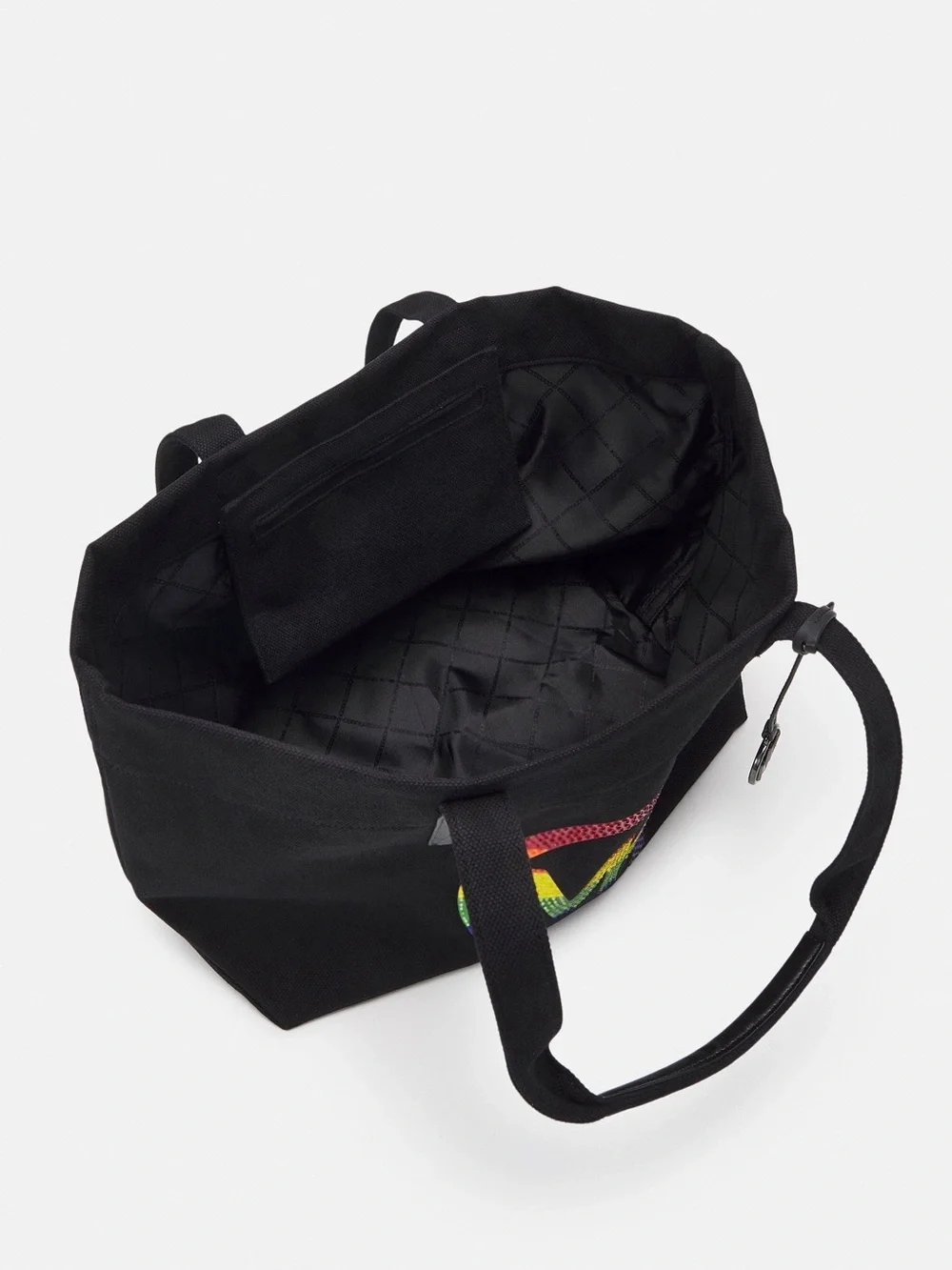 Michael Kors Rainbow Logo Large Embellished Black Canvas Tote bag